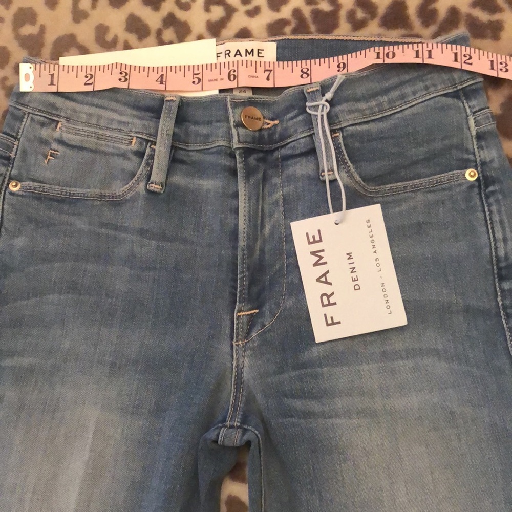 Frame Denim Le High Flare Denim Jeans in Free Bird Size 24 - Picture 11 of 16
